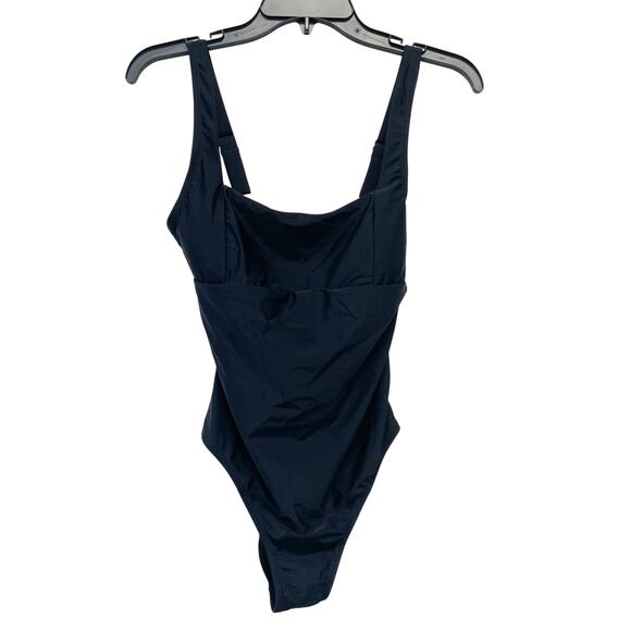 Cupshe Women's Wide Straps Vintage Square Neck One Piece Swimsuit Black Size S - Picture 1 of 7